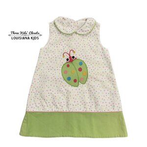 Precious Kids 2T Colorful Ladybug Appliqué Dress